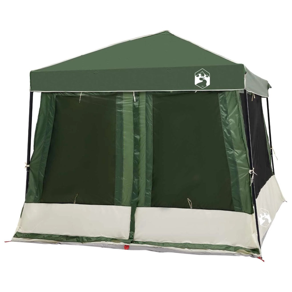Set di Tende da Campeggio 2 pcs Verde Taffeta e Tessuto