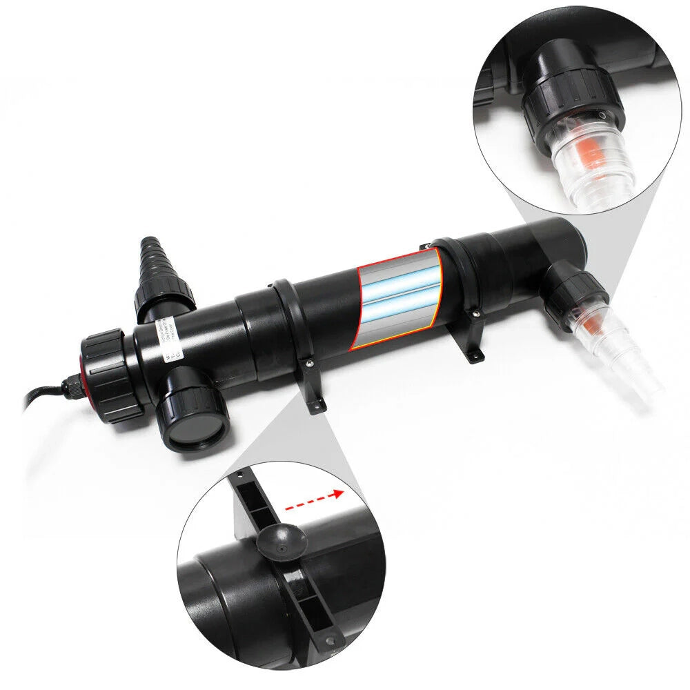 Chiarificatore sterilizzatore con lampada UVC da 36 watt per stagni e piscine con filtro 16_0001532