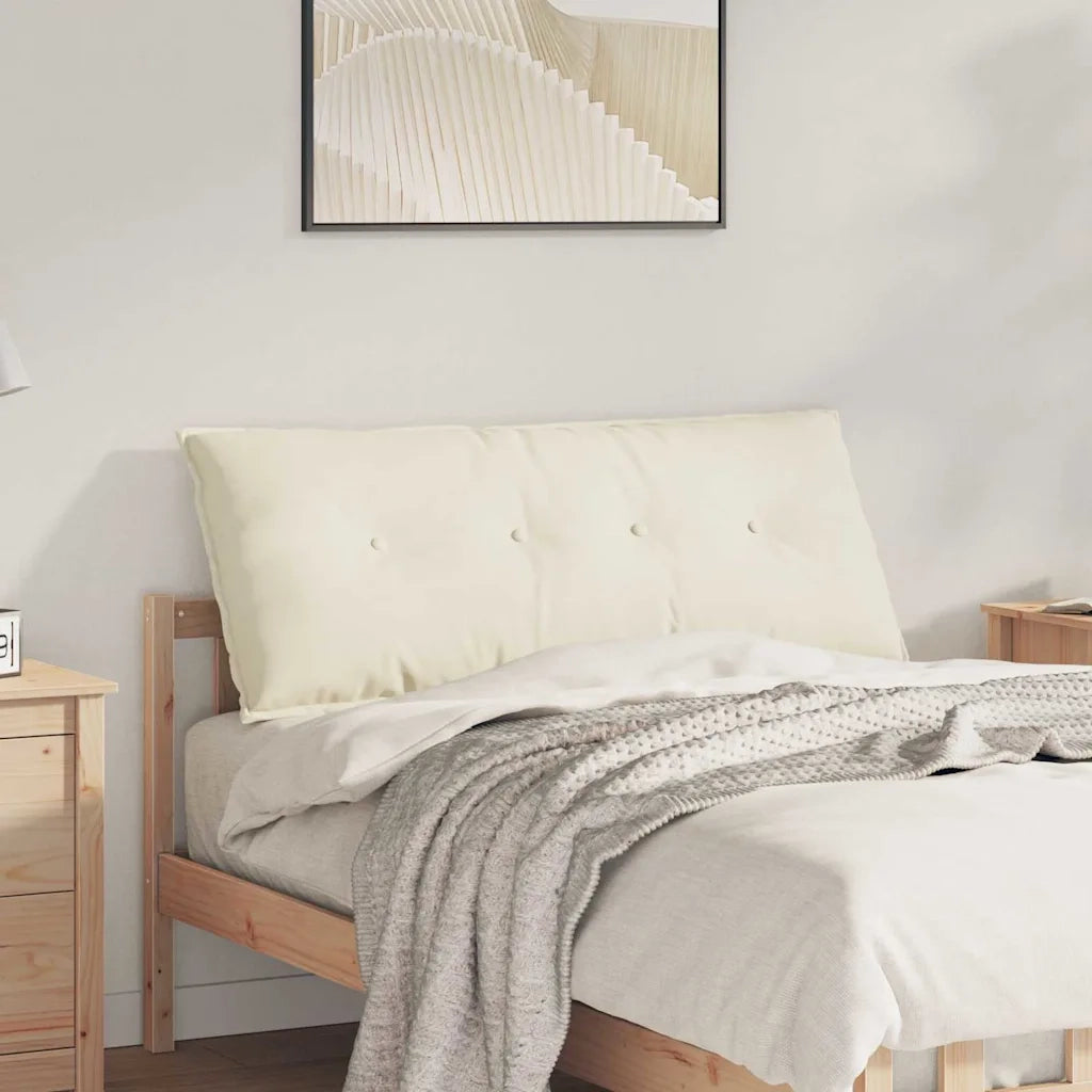 Cuscino per Schiena | Cuscino dorsale Crema 120 x 50 cm Tessuto in Cords