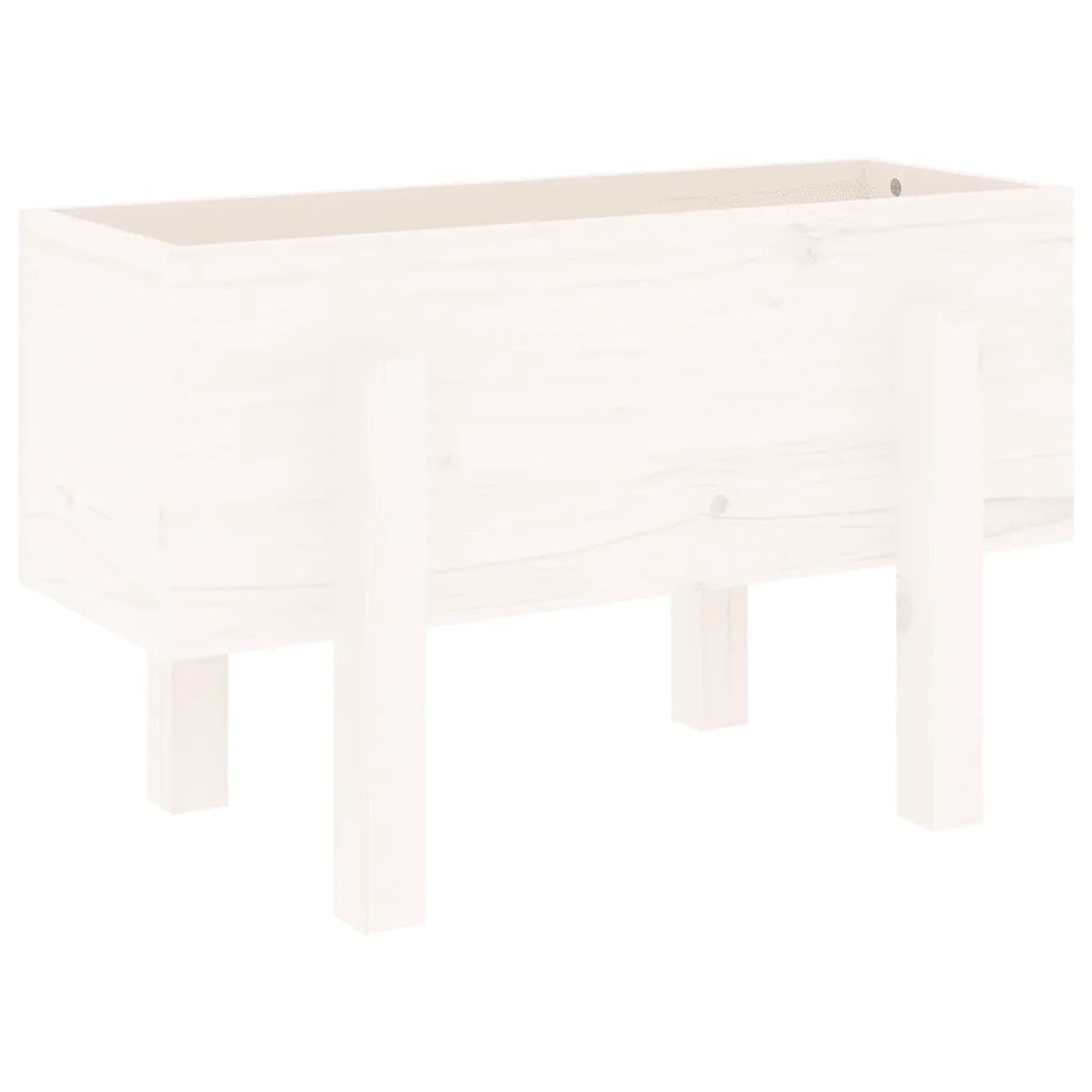 Fioriera da Giardino Bianca 62x30x38 cm Legno Massello di Pino