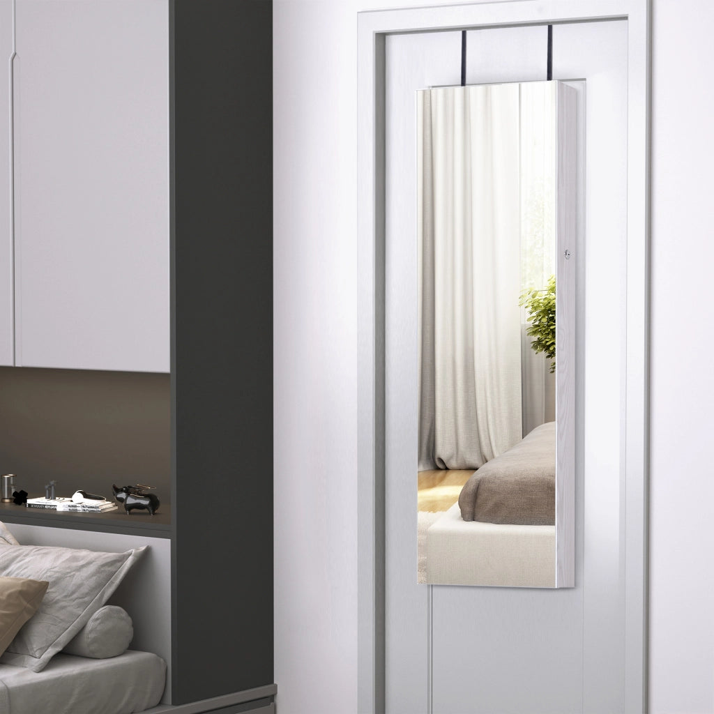 Specchio armadio scorrevole con ripiani e cassetti ¨C zephmum ¨C 37x120x10cm