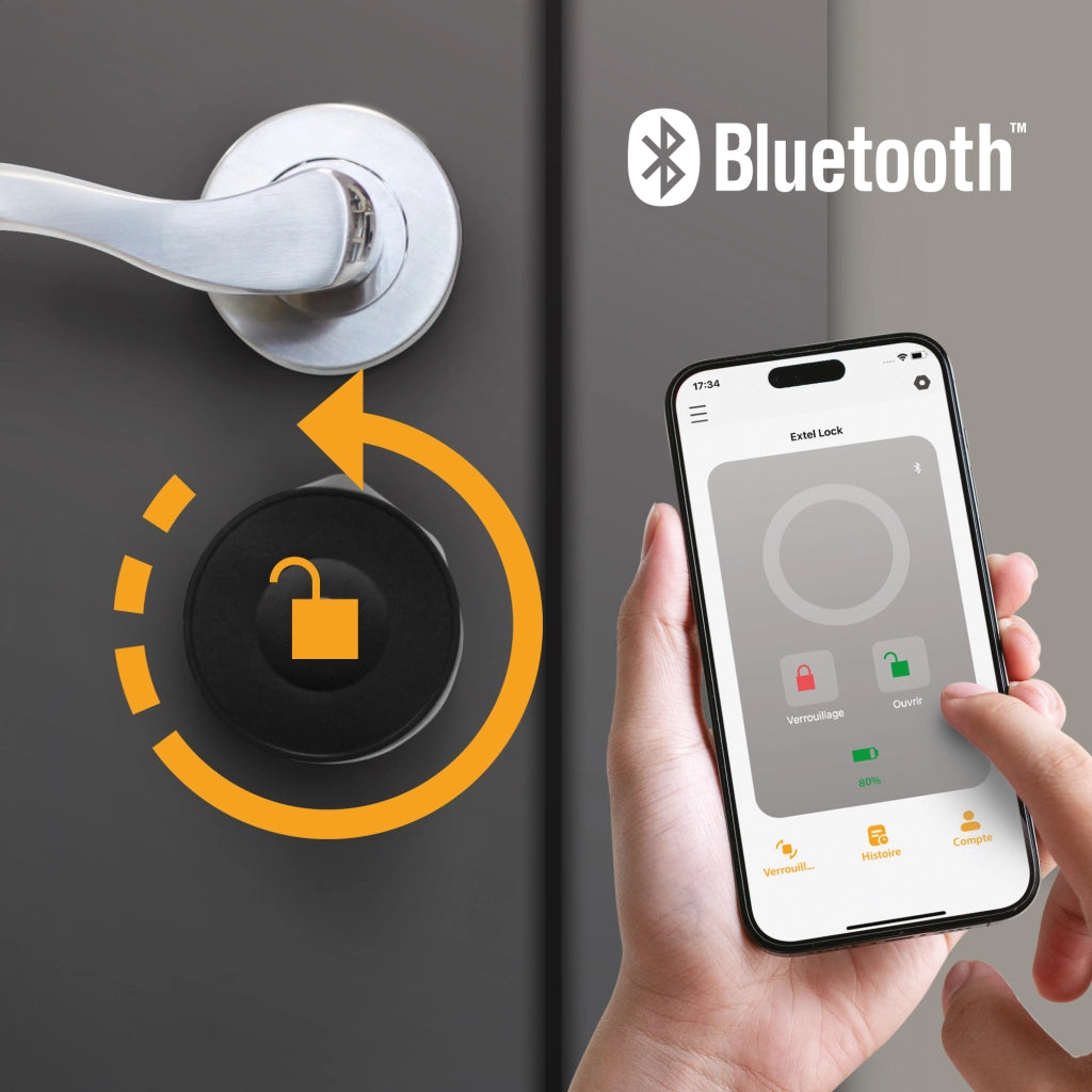 Kit Extel Lock Premium30 – Serratura Smart Bluetooth + cilindro 30/35 mm + tastiera wireless + 2 badge aggiuntivi