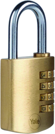 Yale LUCCHETTO DI SICUREZZA CON COMBINAZIONE mm. 22  Corpo ottone - Arco acciaio