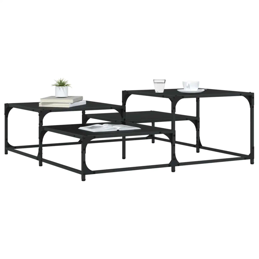 Tavolino da salotto Rovere Nero 107 x 107 x 40 cm 905693