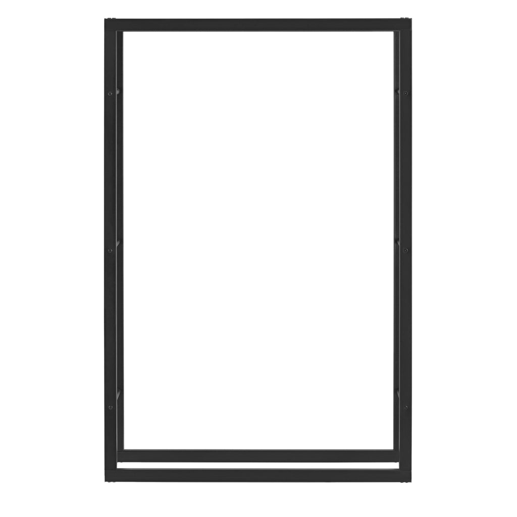 Portalegna 'Täby' (LxPxA) 100 x 25 x 150 cm Deposito per Legna da Ardere Supporto Tronchi Scaffale in Acciaio da Legnaia - Nero [en.casa]