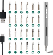 Set di 24 in 1 per la manutenzione di PC, Macbook, iPhone, orologi, occhiali da sole e smartphone con schizzo elettrico a batterie ricaricabili, con 24 strumenti per la precisione e la facilità di uso.