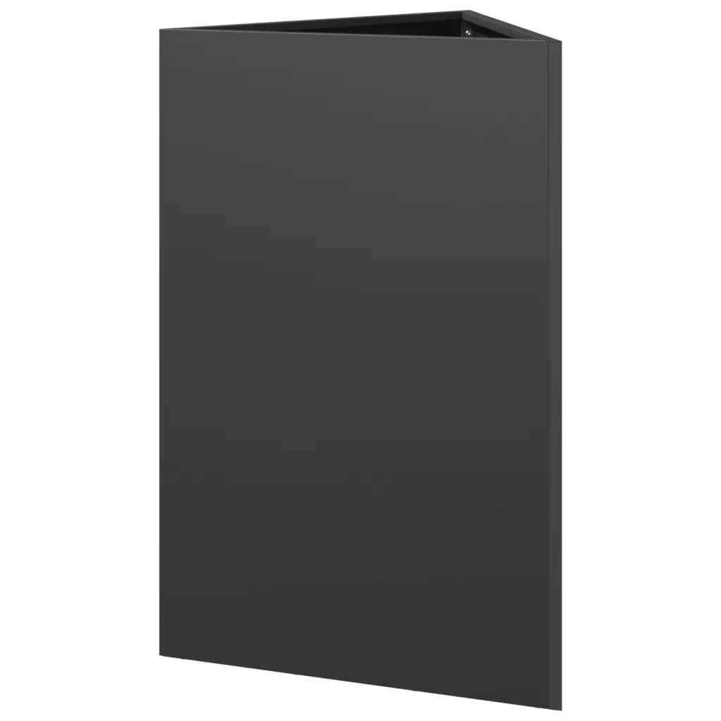 Fioriera da Giardino Nera Triangolare 50x43x75 cm in Acciaio 851171