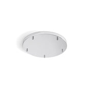 Rosone Multicavo 5 Fori In Metallo Cromo Spazzolato D45Cm