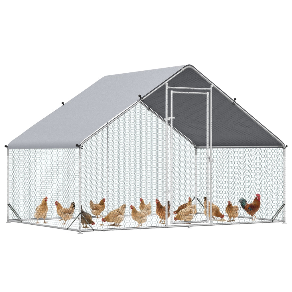 Recinto per animali da giardino ¨C zephmum ¨C Grigio Acciaio 3x2x2 m