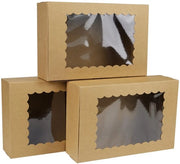 Scatola per biscotti da 24 pezzi - Dozzina di cartone marrone - Confezione per prodotti dolci/bakery - 22,5 x 16,3 x 6,5 cm - Aspetto professionale - Scatola per pasticceria