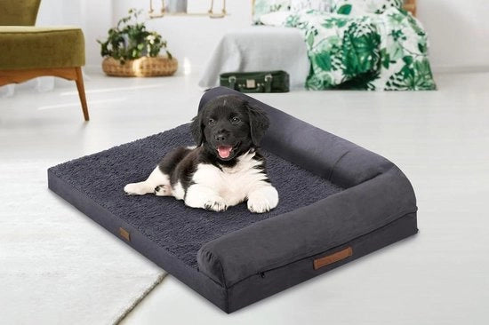 Letto per cani ortopedico con bordo - divano per cani per piccoli cani - lavabile - 76 x 51 x 18 cm letto per cani morbido
