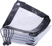 Telaio 2x2,5m Zeildoek Transparante con Anelli [Materiale PE 130 g/m²] Impermeabile Copertura da Pioggia Telaio Transparante Copertura Esterna Incl. 4x Maniglie per Telaio