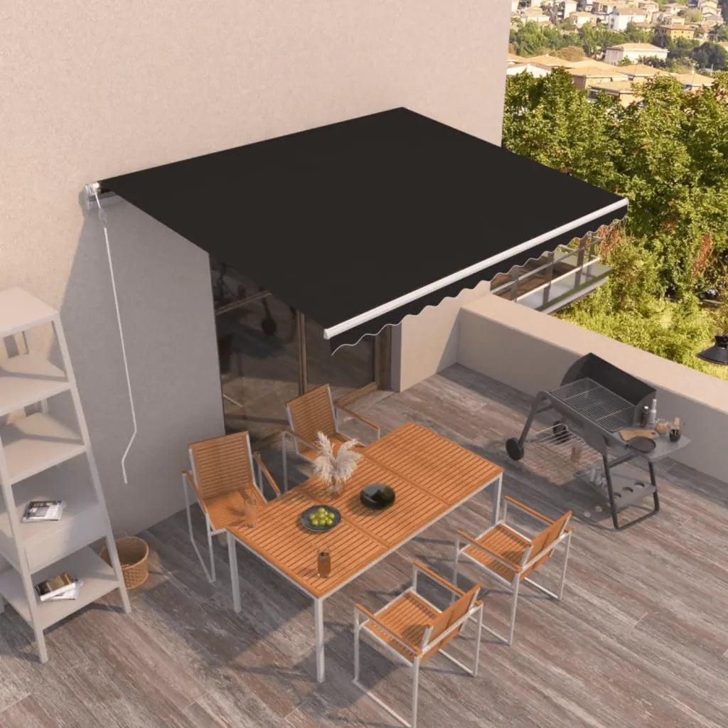 Tenda da Sole Retrattile Automatica 400x350 cm Antracite 3068989
