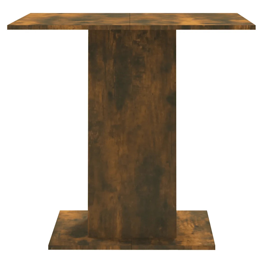 Tavolo da Pranzo rovere fumo 80x80x75 cm Legno Multistrato 825822
