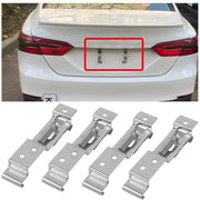 Sostegno Targa Auto in Acciaio Inossidabile - 4 Pezzi - Fissaggio a Viti - Sostenibile - Compattabile - 120 x 25 mm - Fissaggio Targa Auto