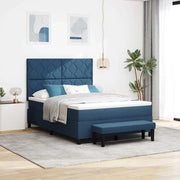 Letto a molle con materasso Blu 160 x 200 cm Tessuto 3344162