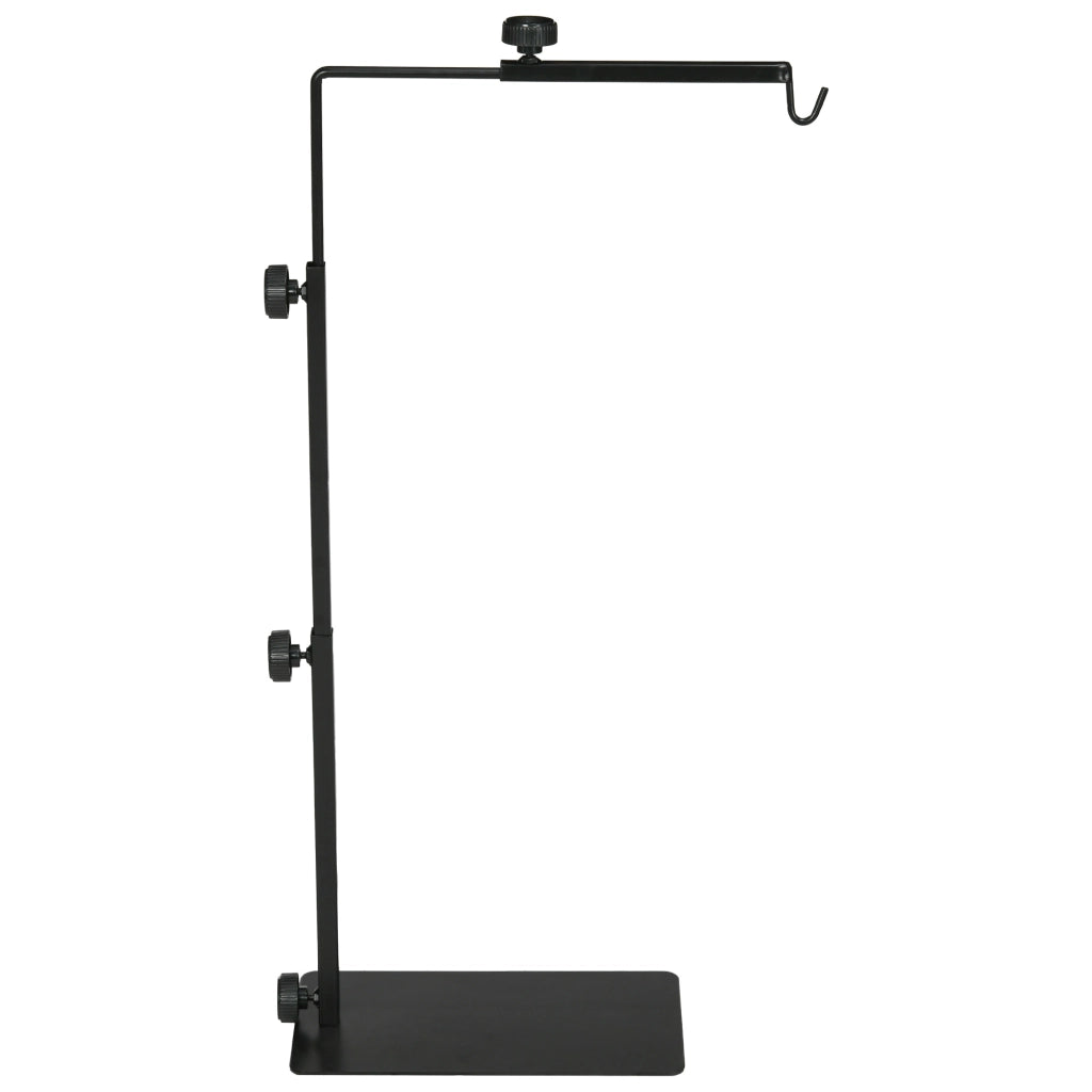 Supporto per lampada riscaldante per terrari, regolabile in altezza, 40x15x95 cm, nero