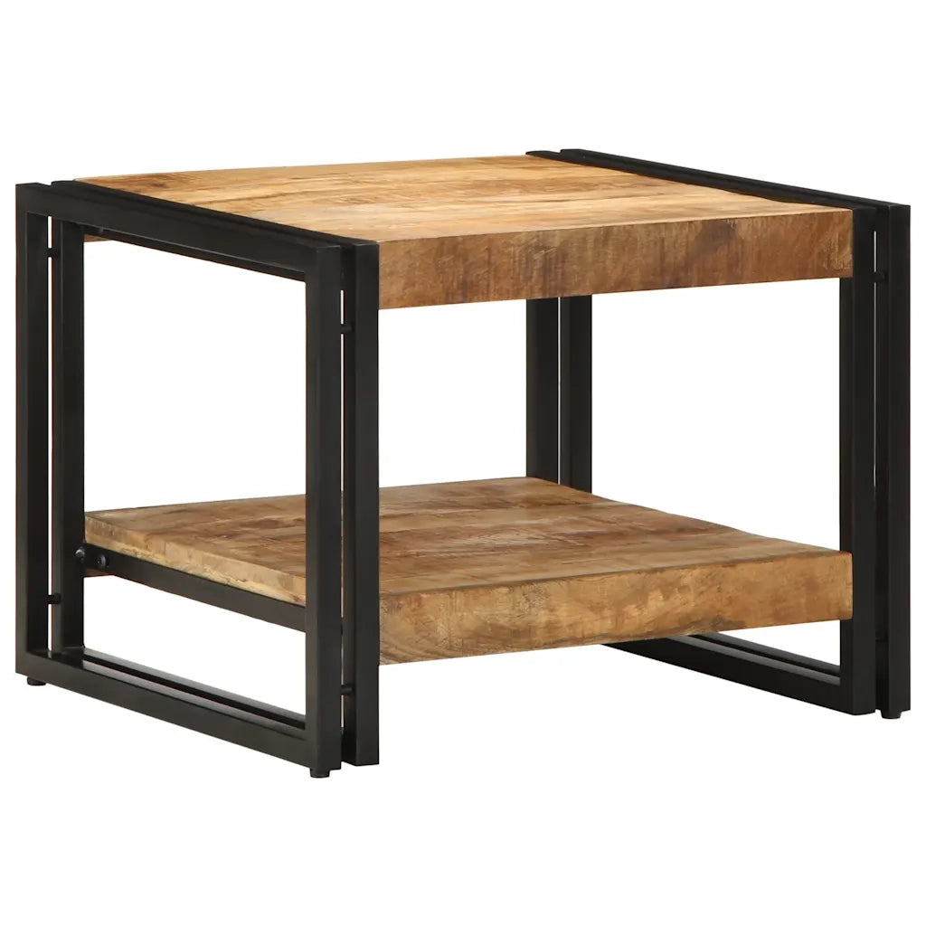 Tavolino da Salotto 50x50x38 cm Legno Massello di Mango Grezzo 4102721