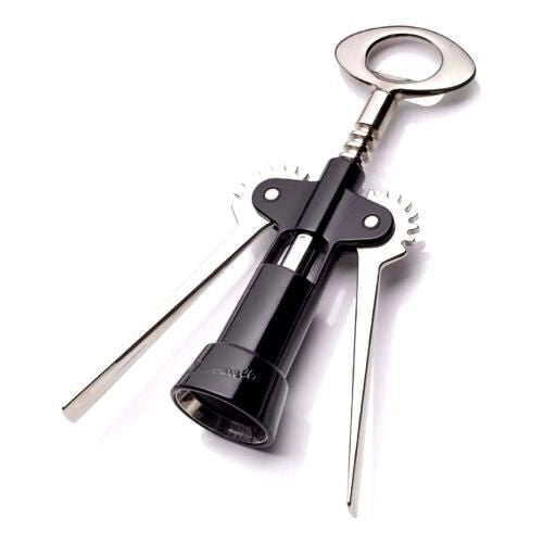 Ghidini Cipriano GH 45 Tavernello Cavatappi Professionale 4 in 1 Acciaio Inossidabile Lunghezza 25 cm colore Nero