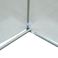 Serra da Giardino con Tetto a Spiovente in PE con Tubi in Ferro Bianco 450x300x200 cm