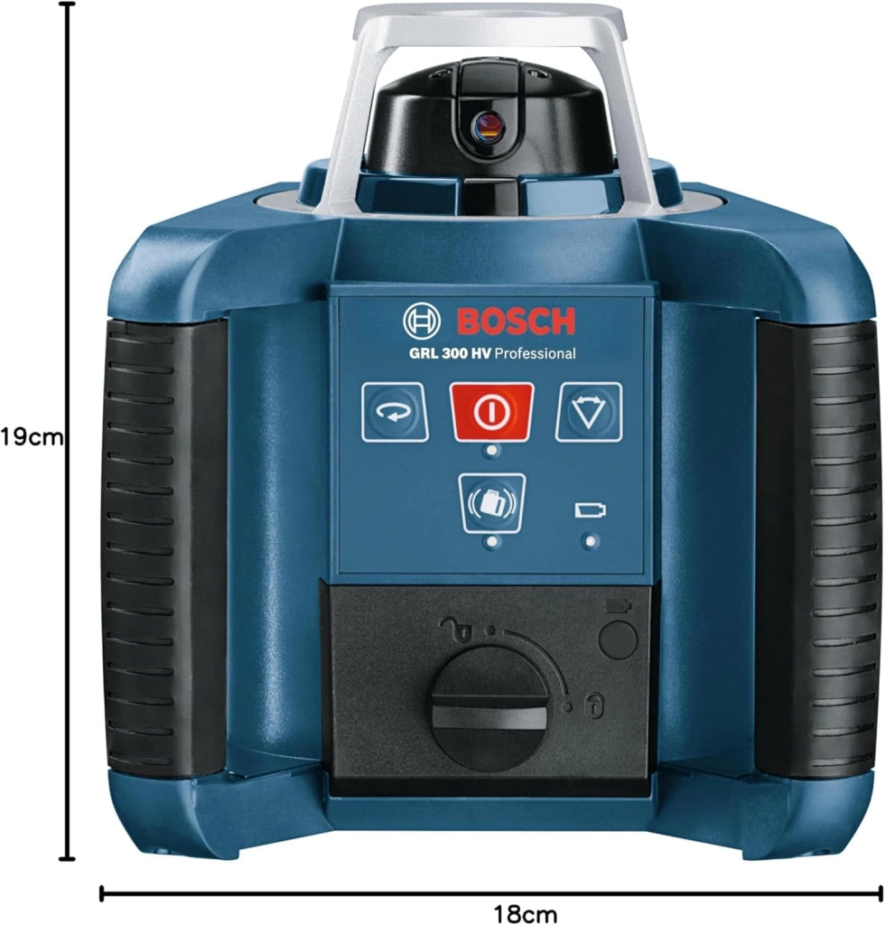 Bosch Professional Livella Laser Rotante GRL 300 HV (Laser Rosso, Ricevitore Laser LR 1, Raggio D'Azione: Fino A 300 m (Diametro), In Valigetta)