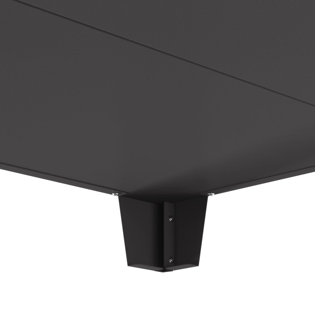 Braciere Quadrato Nero 80x80x43 cm in Acciaio -