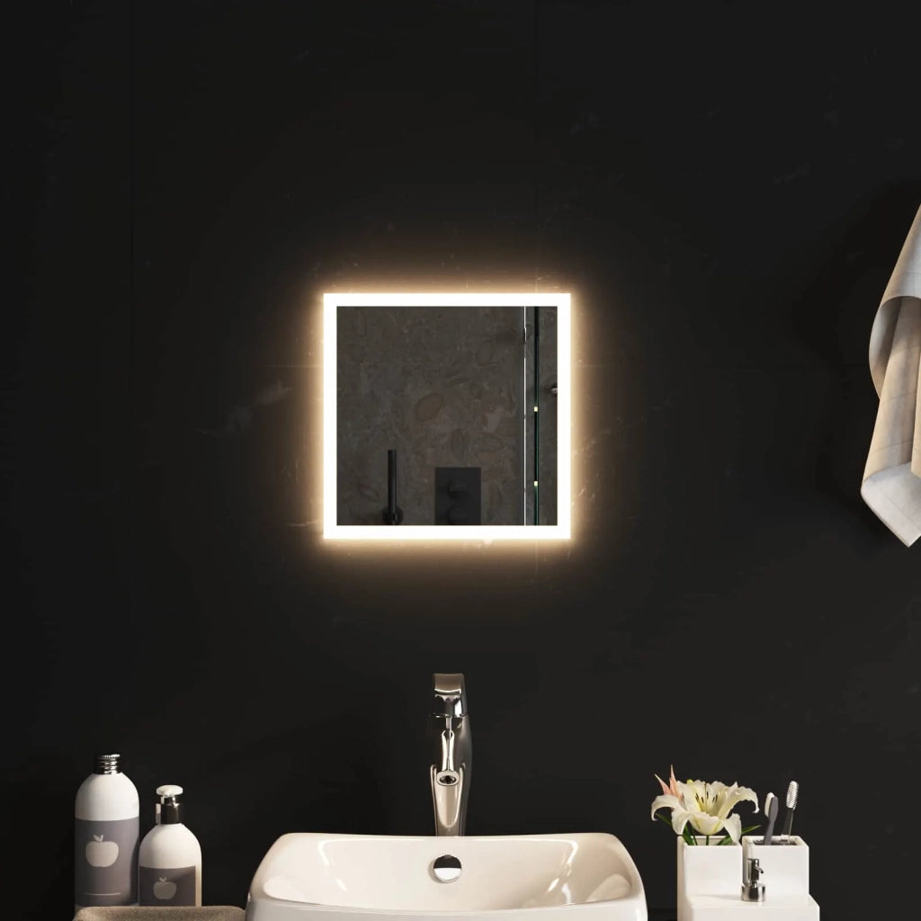 Specchio da bagno LED Trasparente 30 x 30 cm vetro temperato 42045806