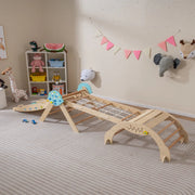 Set di 1 kit di arrampicata per bambini 8 in 1 281 x 66 x 58,5 cm sicurezza ottimale atmosfera accogliente legno naturale 20_0015669