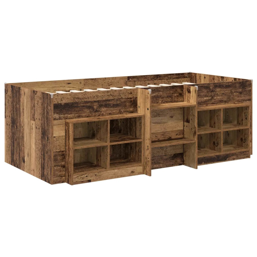 Struttura Letto Loft con Mobile 3 pz Legno antico 3423420