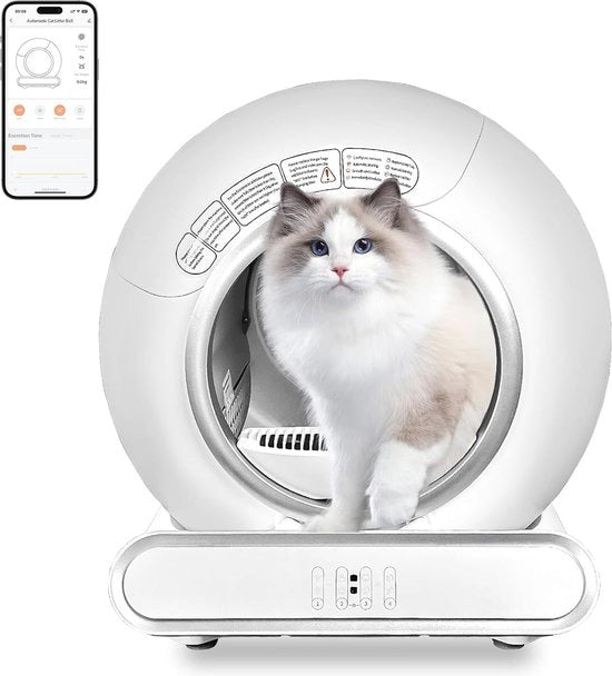 Cassetta per gatti autoreinizzante con grande capacità e funzione antiozione per più gatti