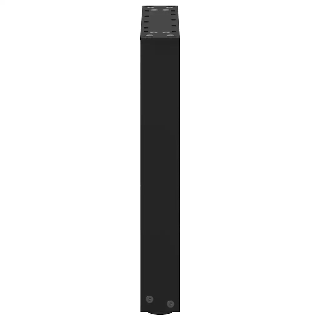 Gambe per Tavolino da Caff¨¨ a Forma di U 2 pz-Set di 2 Gamba per Tavolo Nere 28x(42-43) cm Acciaio 369310