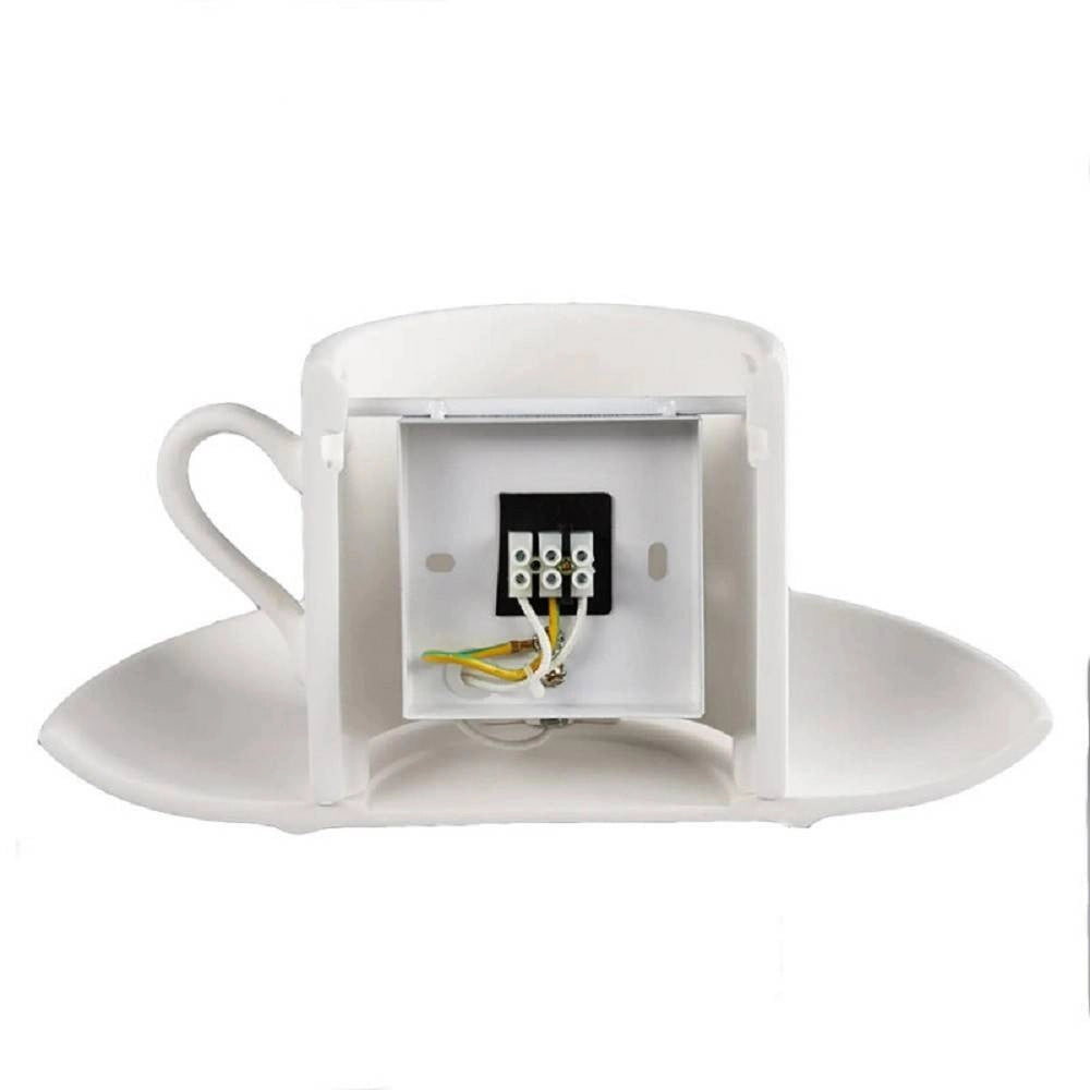 Trade Shop - Applique Gesso A Forma Di Tazza Da Caffè A Parete Verniciabile Attacco G9 Gs-e85 -