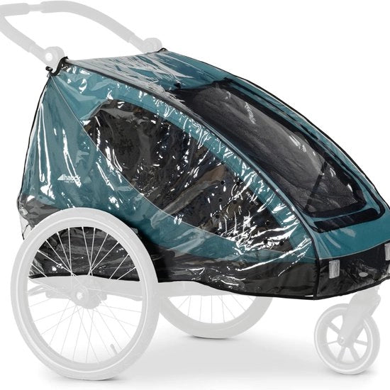 Copertoni impermeabili per carrelli e passeggini, opzione Dryk Duo, adattabili, chiusura con elastici, aperture di ventilazione, buona circolazione dell'aria, ripiegabile, spazievole per il trasporto, facile da utilizzare