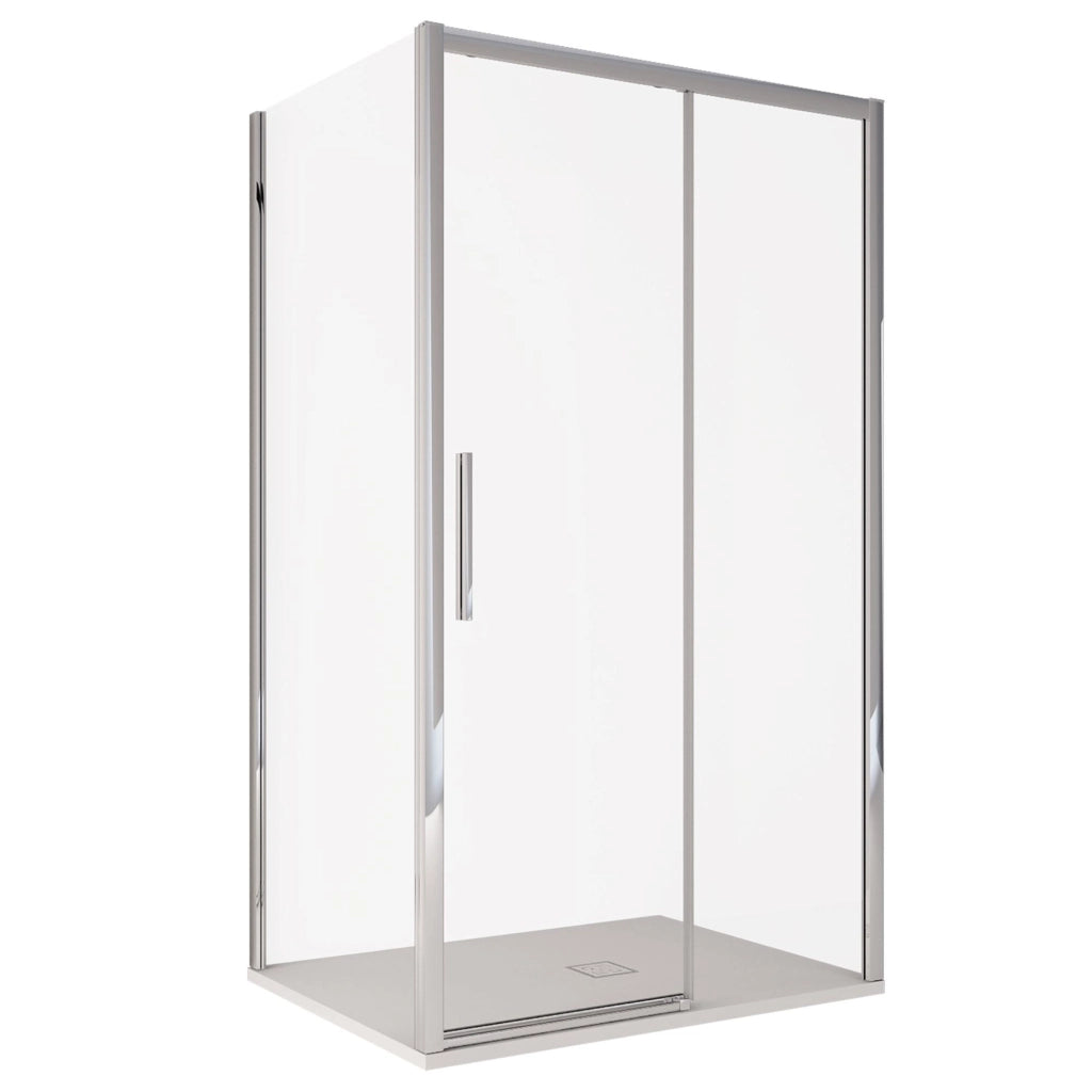 Box Doccia Angolare 70x140 cm 1 Anta Scorrevoe in Cristallo Trasparente 6mm H195 Bonussi Eliane