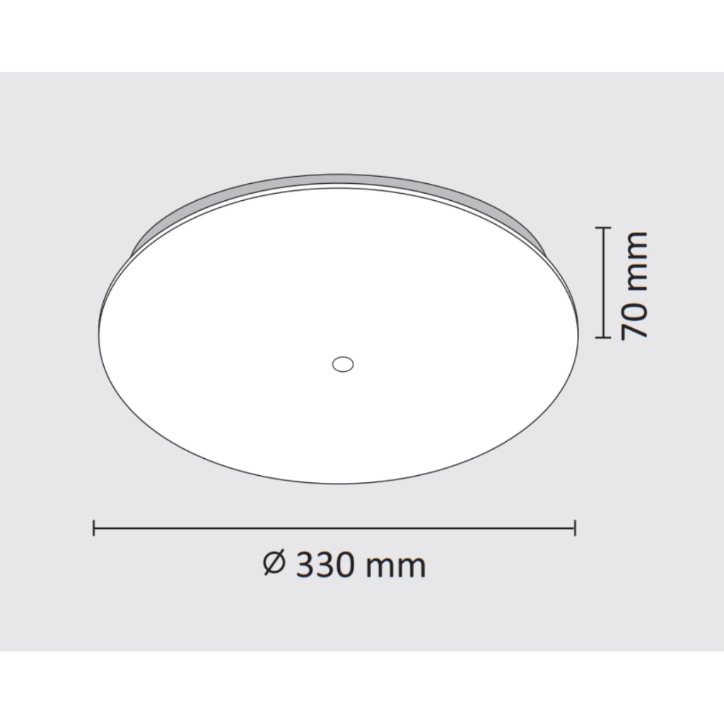 Plafoniera LED Slim 17W 4000K 33cm PIR IP44 Polux Adar
