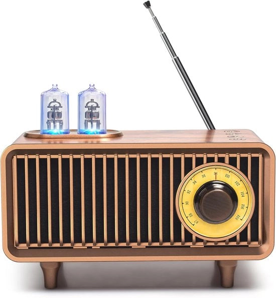 Altoparlante Bluetooth Retro con Bassa Profonda & Bluetooth 5.1 - Portatile per Casa, Ufficio & Feste all'Aperto - Adatto per iPhone e Android