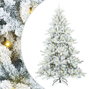 Albero di Natale | Decorazioni natalizie Artificiale con Rami Pieghevoli Bianco 210 cm