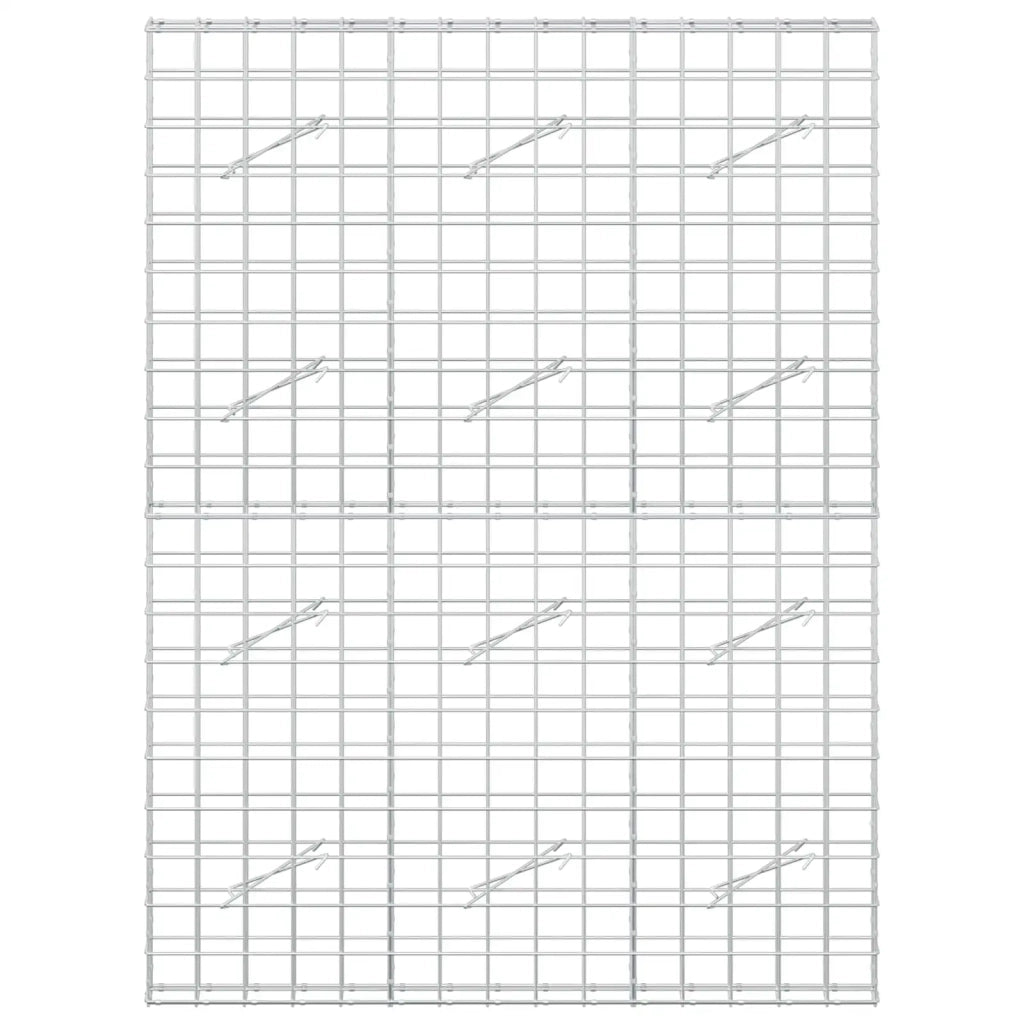 Gabione con filo da 5 mm e rete 10x10 cm 150x10x200 cm 3464973