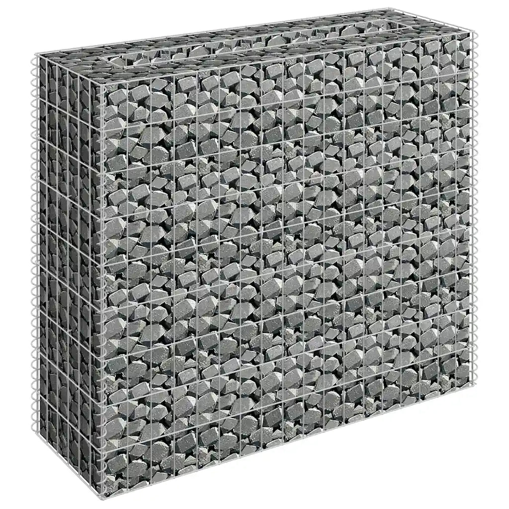 Gabbione Fioriere | Cassetta per fiori | Letto Rialzato in Acciaio Zincato 90x30x90 cm