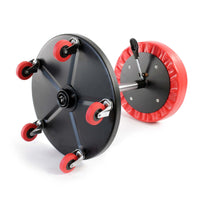 Sgabello per officina con rotelle e altezza regolabile, sedile girevole a 360°, sgabello mobile da meccanico