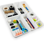 Sistema di organizzazione delle ante, 8 parti separate, cassetti per organizzare a casa, organizzatore per il bagno, per la camera da letto, per la scrivania, per il comodino, per la camera da bagno