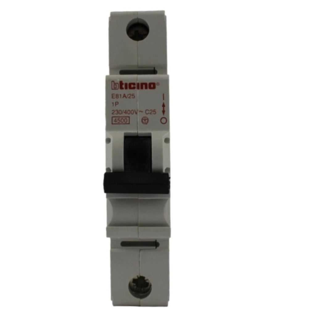 Interruttore magnetotermico 1P 1modulo 25A curva Bticino