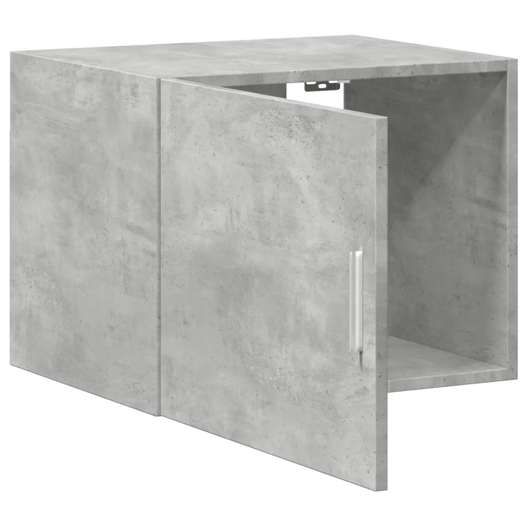 Armadietto a Muro | Mobile a Parete Grigio Cemento 50x42,5x40 cm Legno Multistrato