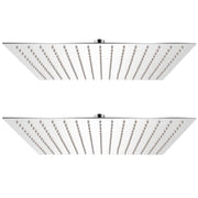 Soffione per Doccia a Pioggia 2pz Acciaio Inossidabile 40x40cm  cod mxl 45869