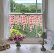 Decorazioni per finestre a tema fiore per bambini, 2 facciate, visibili da dentro e fuori, protezione antisfregamento, per soggiorno, camera da letto, camera dei bambini, decorazioni per finestre estive, adesive, per interni.