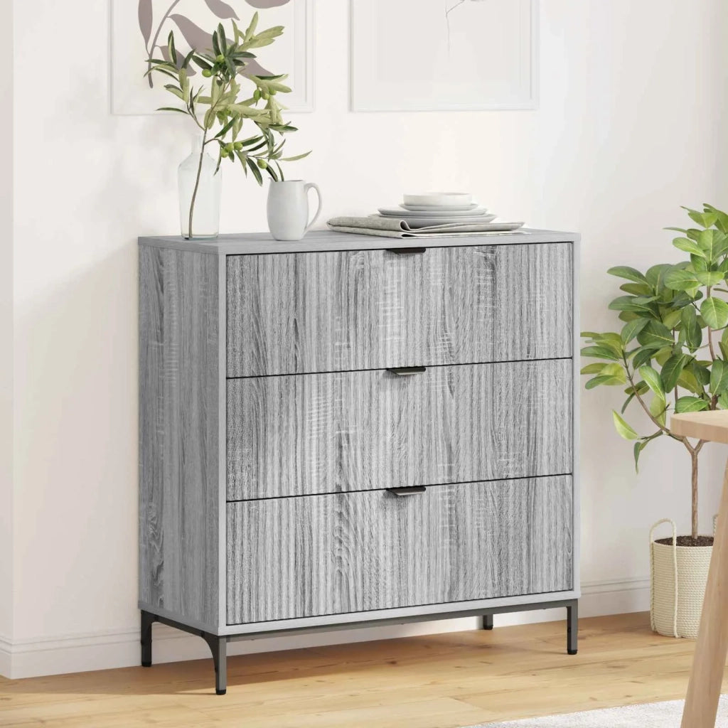 Credenza Grigio Sonoma 79,5 x 33 x 82 cm Legno multistrato 883440