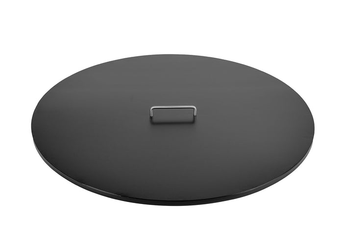 Coperchio per Barbecue a Legna Ø80x5 cm in Acciaio Nero Alta Temperatura
