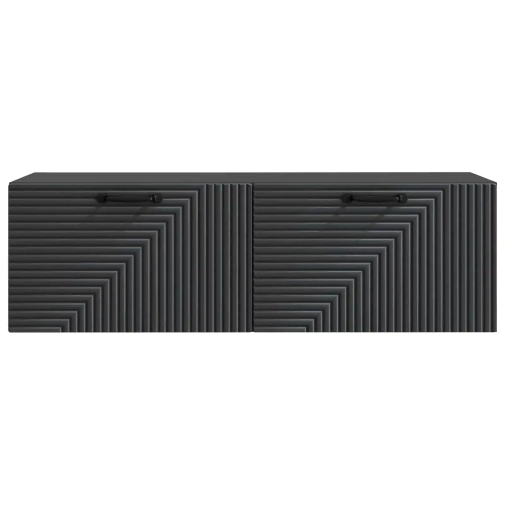 Mobile Porta TV da Muro Montaggio a parete Nero 98 x 31 x 30 cm 898726