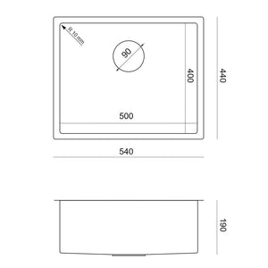 Lavello In Acciaio Anthony 60 Gold