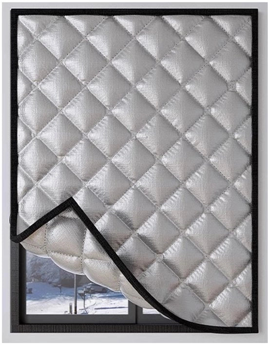 Tapparelle termiche per l'inverno senza forare, isolamento termico per finestre su misura, isolamento acustico e termico per finestre (120x240 cm)